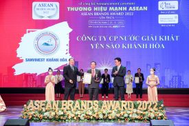 Công ty Cổ phần Nước giải khát Yến sào Khánh Hòa  lần thứ 2 liên tiếp được vinh danh “Top 10 Thương hiệu mạnh Asean”