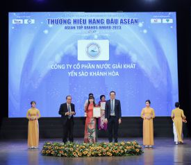 Công ty Cổ phần Nước giải khát Yến sào Khánh Hòa được bình chọn Top 10 Thương hiệu hàng đầu ASEAN