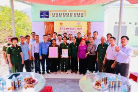 BÀN GIAO NHÀ "NGHĨA TÌNH CỰU CHIẾN BINH" CHO HỘI VIÊN CÓ HOÀN CẢNH KHÓ KHĂN TẠI XÃ BÁC ÁI ĐÔNG