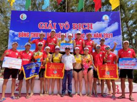 Sanvinest Khánh Hòa vô địch Giải bóng chuyền bãi biển 4x4 quốc gia năm 2021