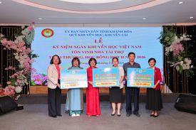 YẾN SÀO KHÁNH HOÀ TRAO 600 TRIỆU ĐỒNG CHO GIÁO VIÊN, HỌC SINH, SINH VIÊN TIÊU BIỂU