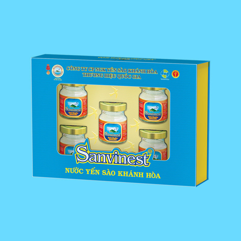 Nước Yến sào Sanvinest Khánh Hòa hộp 5 lọ 70ml - S101H5