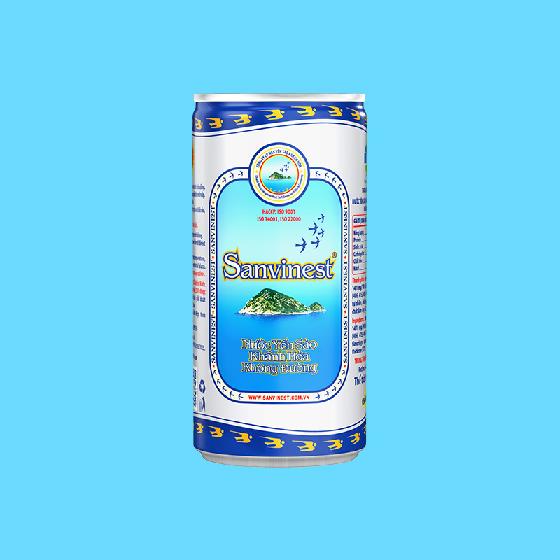 Nước Yến sào Sanvinest Khánh Hòa không đường lon 190ml - S125