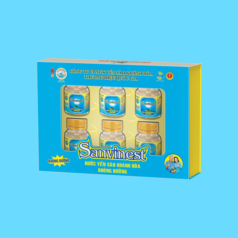 Nước Yến sào Sanvinest Khánh Hòa không đường dành cho người cao tuổi hộp 6 lọ 70ml - S206H6