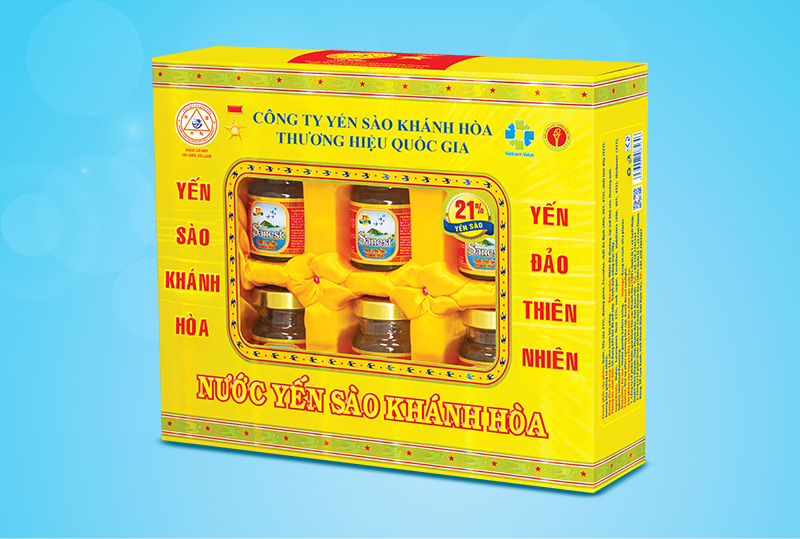 Nước Yến sào Khánh Hòa Sanest hộp 6 lọ 70ml - S002H6