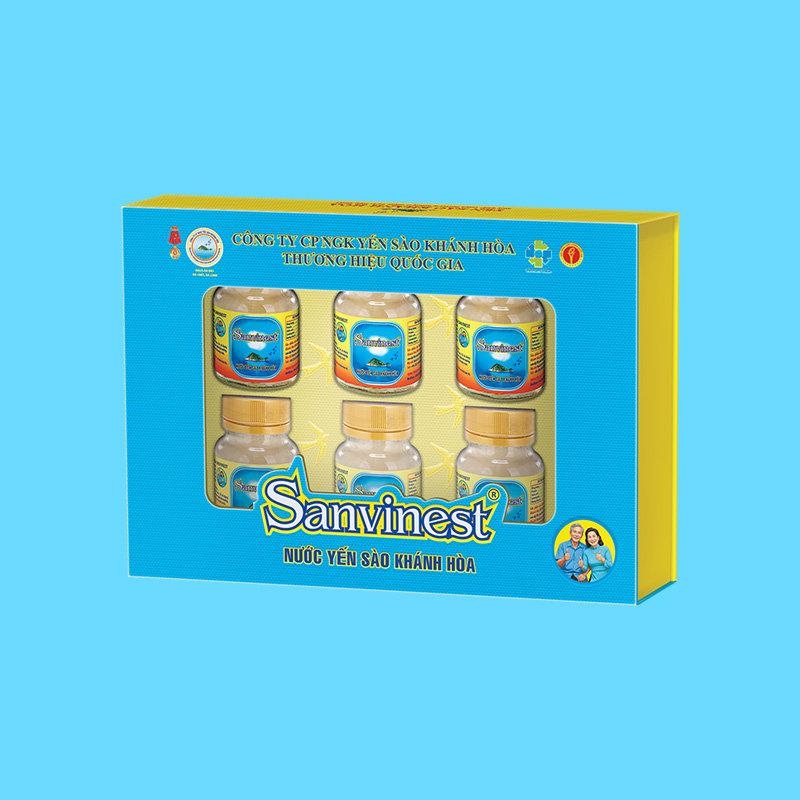 Nước Yến sào Khánh Hòa Sanvinest hộp 6 lọ 70ml - 205H6
