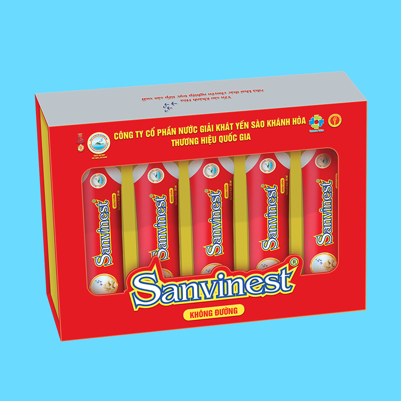Tinh chất Yến sào Khánh Hòa Sanvinest không đường hộp quà tặng 20 túi 25ml-QTC506H20