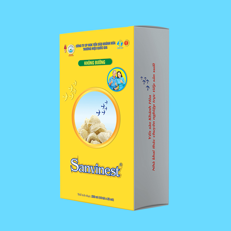 Tinh chất Yến sào Khánh Hòa Sanvinest không đường dành cho người cao tuổi hộp 10 túi 25ml-TC505H10