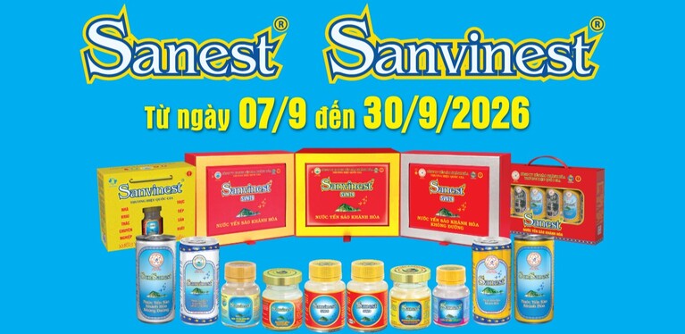 CHƯƠNG TRÌNH KHUYẾN MÃI CÁC DÒNG SẢN PHẨM NƯỚC YẾN SÀO KHÁNH HOÀ TỪ NGÀY 07/09/2026 ĐẾN HẾT NGÀY 30/09/2026